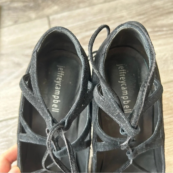 Jeffrey Campbell Brielle  Lace-Up Suede Pump - Picture 13 of 16